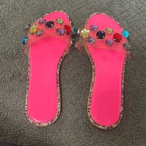 Used rhinestone sandals